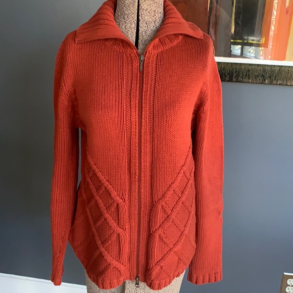 Royal Robbins Sweaters - Royal Robbins cinnamon lattice pattern cardigan, M